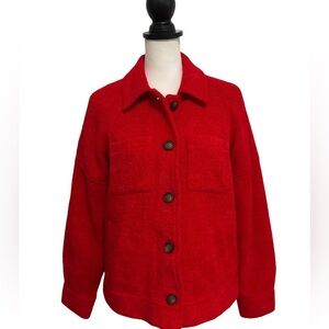 Tribal Jacket Poppy Red Lined Button Up. Small. Excellent condition